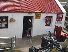 A Shop Stop at Balallan Post Office and Shop, on the Isle of Lewis, after 27.8 miles of riding